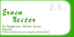 ervin neiter business card